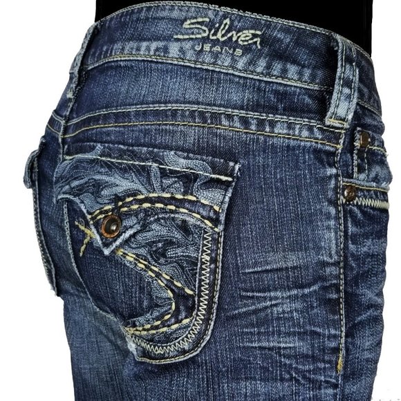 Silver Jeans Denim - Silver Jeans Pioneer Boot Flap Pocket Distressed